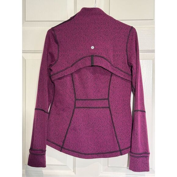 Lululemon Define Teeny Tooth Deep Fuchsia Black Lightweight Knitted Jacket Women - Picture 12 of 16